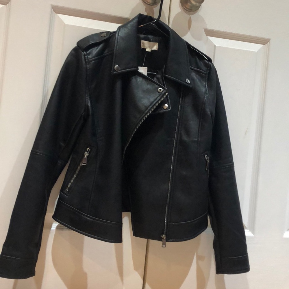 Black leather jacket